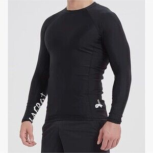 LAFROI Men's Long Sleeve Performance Fit Compression Rash Guard Size L New